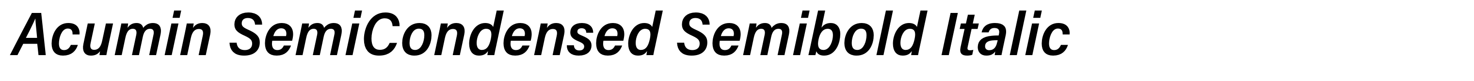 Acumin SemiCondensed Semibold Italic